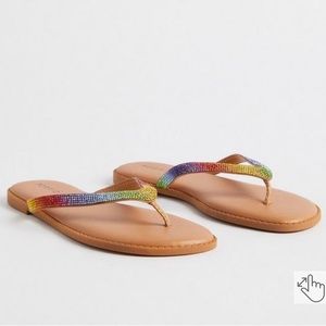Torrid Rainbow Rhinestone Flip Flop (WW)